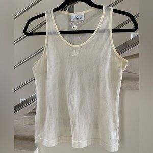 Vintage Valentino Cream Mesh Women's Top